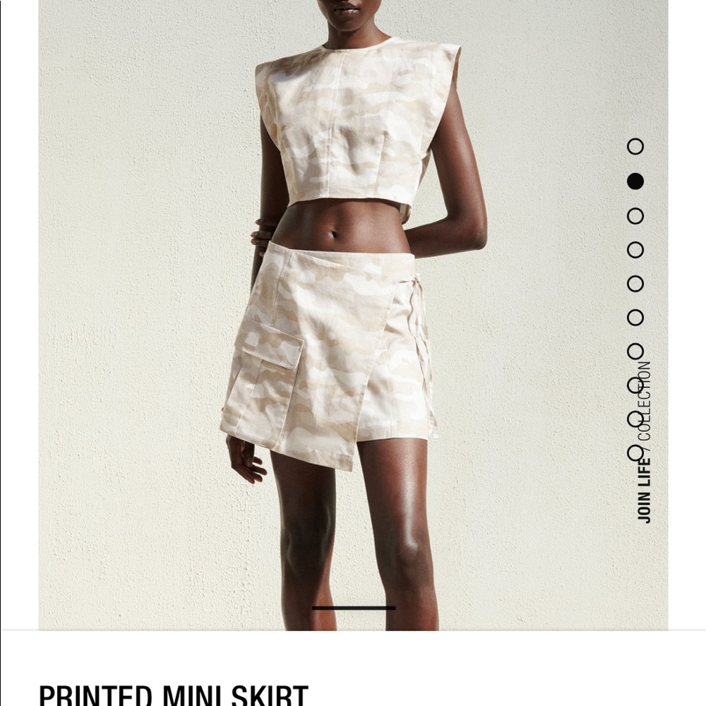 Zara Camo printed mini skirt - Picture 2 of 6